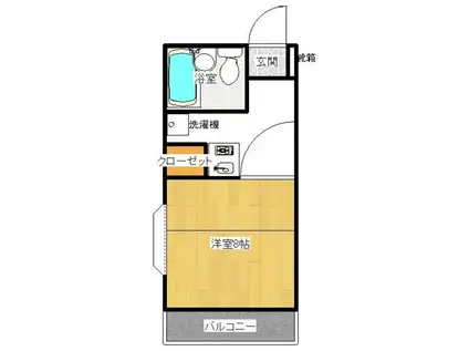 パークハウス(ワンルーム/1階)の間取り写真