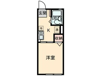 メゾンいずみ(1K/1階)の間取り写真