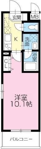 K-クレスト吉野本町(1K/3階)の間取り写真