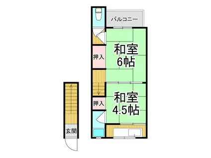 次屋2丁目文化(2K/2階)の間取り写真