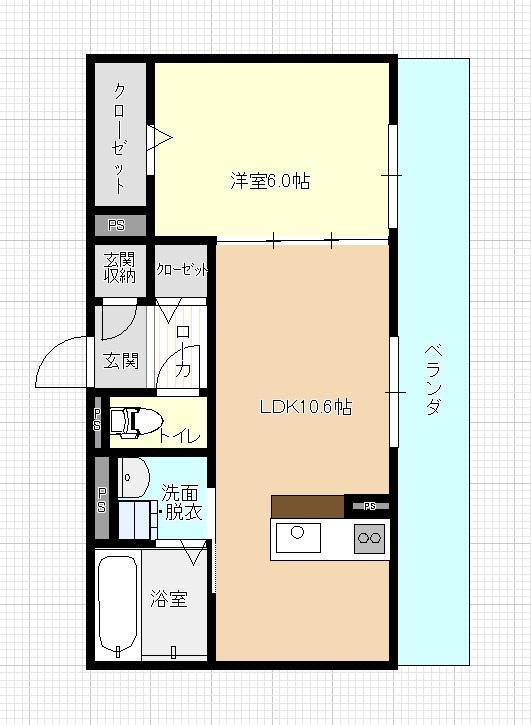 TICTIC中庄(1LDK/3階)の間取り写真