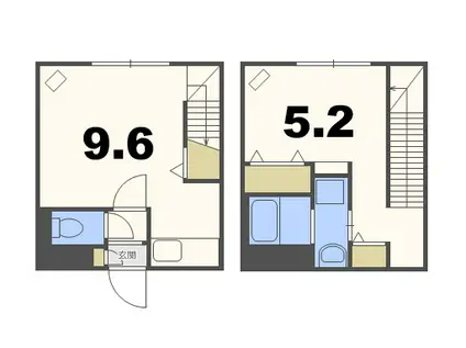 グランメールカッセル(1LDK/1階)の間取り写真