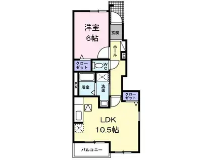 フロレスタ桜木(1LDK/1階)の間取り写真