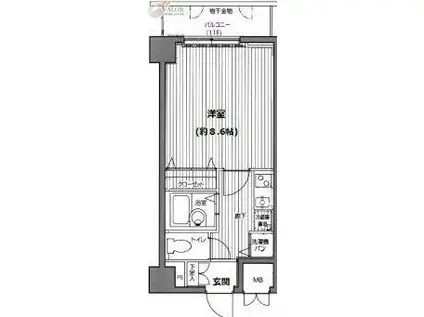 グランドガーラ横浜関内(1K/8階)の間取り写真