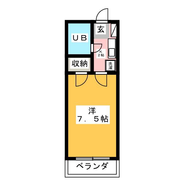 田倉マンション(1K/2階)の間取り写真