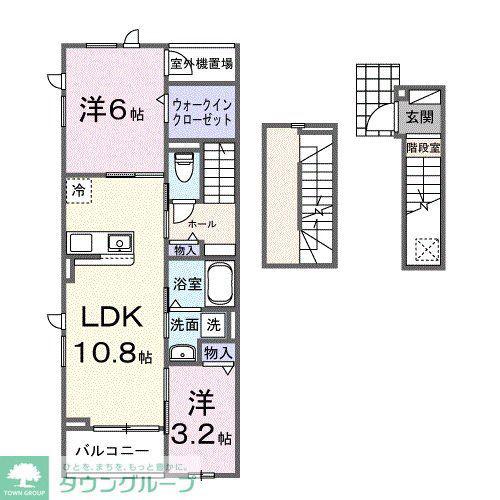 ブランルミエール(2LDK/3階)の間取り写真