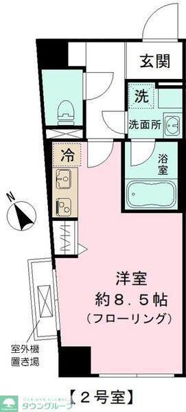 LEO六拾番館(ワンルーム/2階)の間取り写真