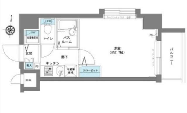 フェニックス八王子弐番館(1K/2階)の間取り写真
