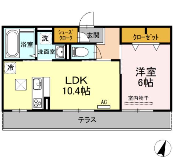 コンフォール・SERI(1LDK/1階)の間取り写真