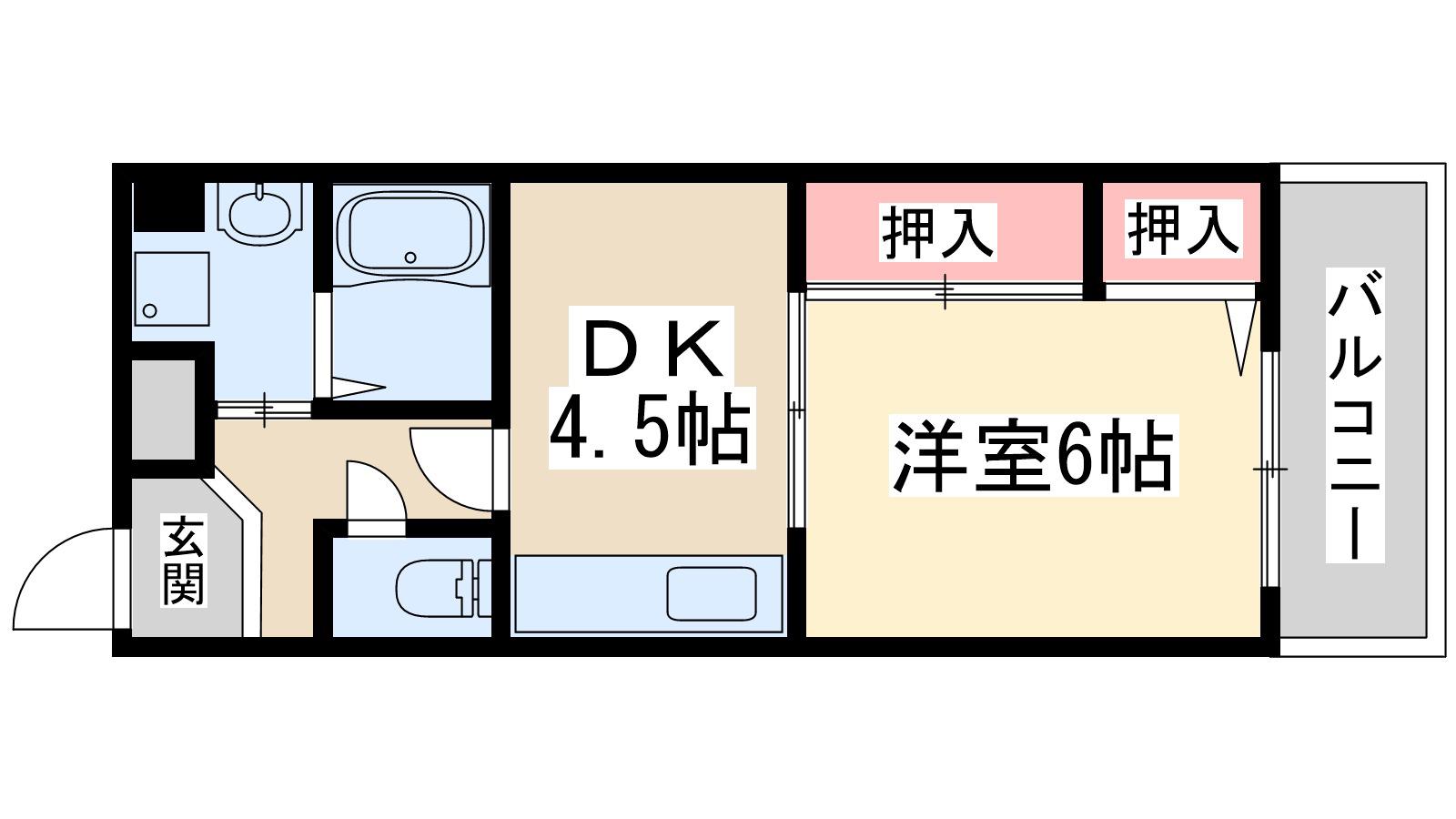 メゾンさくら9(1DK/8階)の間取り写真