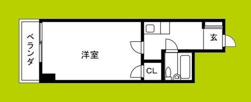 スカイハイツ中加賀屋(1K/7階)の間取り写真