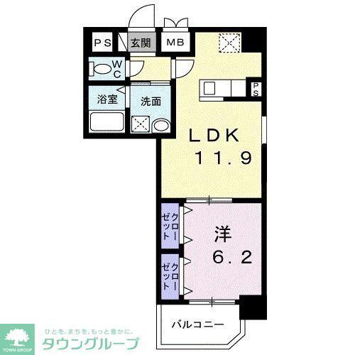スアヴィス三ノ輪(1LDK/9階)の間取り写真