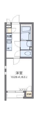 クレイノELAN(1K/2階)の間取り写真