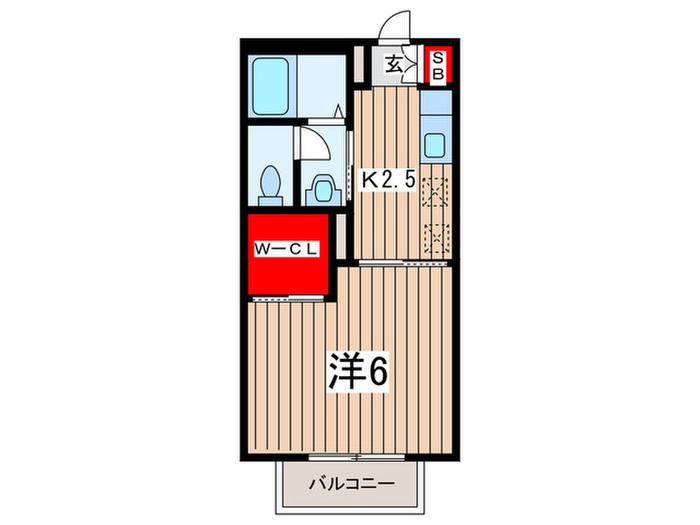 GRANCEED KOMIYA(1K/2階)の間取り写真