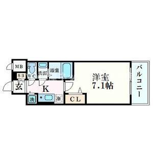プレサンス野田阪神駅前ザ・ファースト(1K/6階)の間取り写真