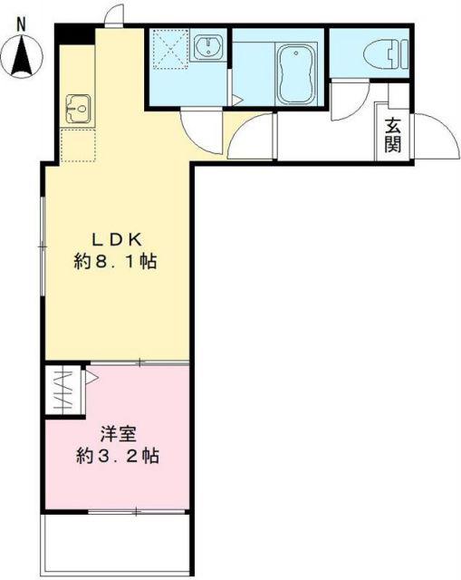グランメゾン椿(1LDK/2階)の間取り写真