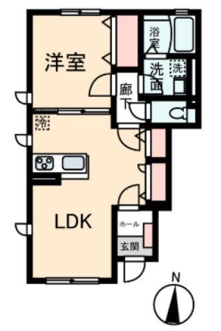 ＪＲ埼京線 戸田公園駅 徒歩10分 2階建 新築(1LDK/1階)の間取り写真
