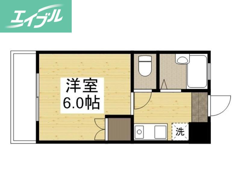 バンズコーポラス(1K/3階)の間取り写真