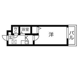 BASIC 2000(1K/2階)の間取り写真