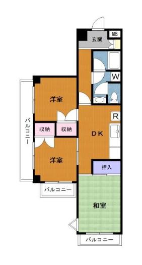 アトレ・アイリィー(3DK/2階)の間取り写真