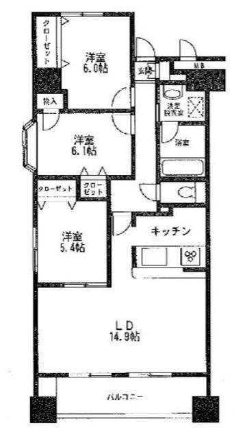 コトヒルズ(3LDK/9階)の間取り写真