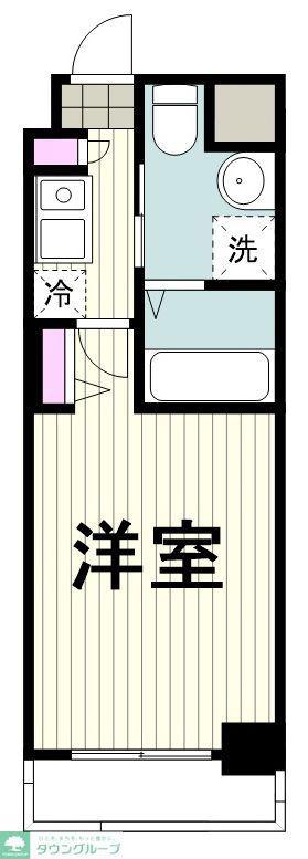 グリフィン新横浜・参番館(1K/12階)の間取り写真