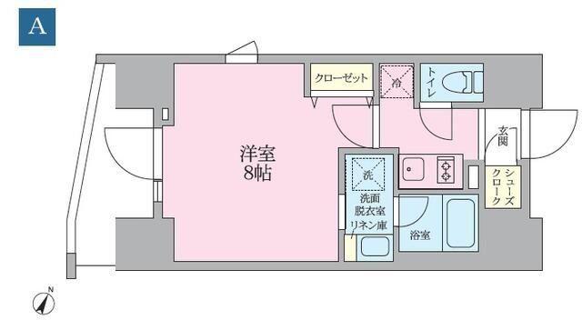 ルネサンスコート本蓮沼(1K/13階)の間取り写真