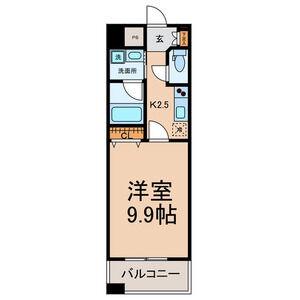 カーサビアンカ東岡崎(1K/10階)の間取り写真