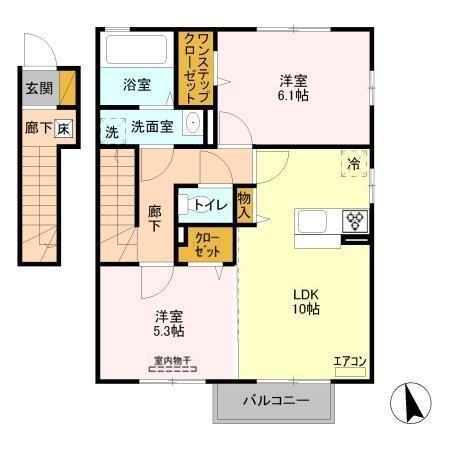 すいよう(2LDK/2階)の間取り写真