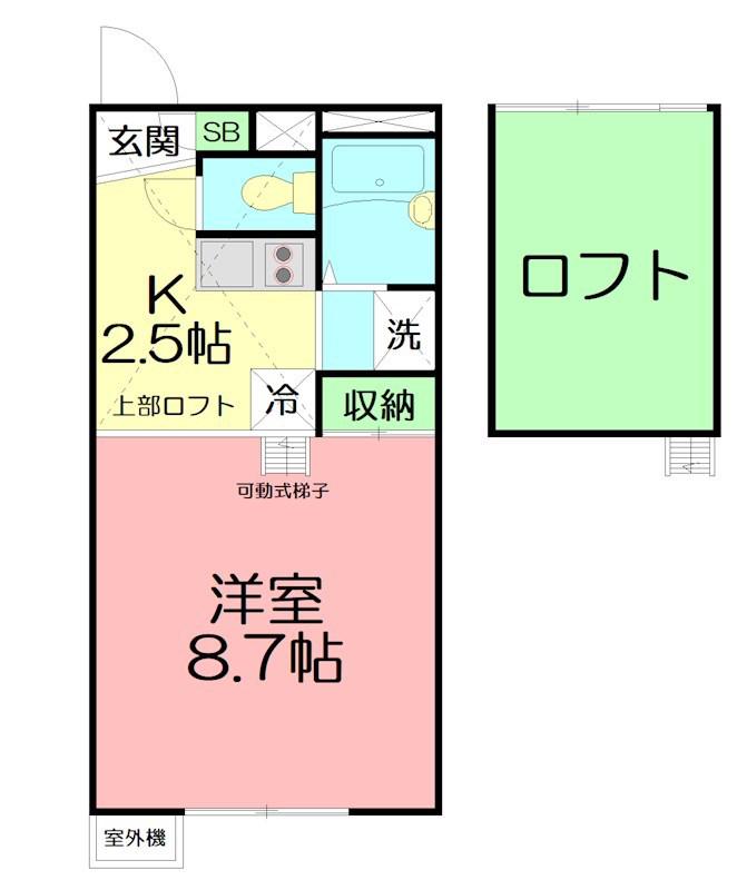 ブリランテ(1K/1階)の間取り写真