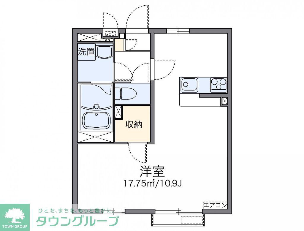 レオネクストエスペランサII(ワンルーム/1階)の間取り写真