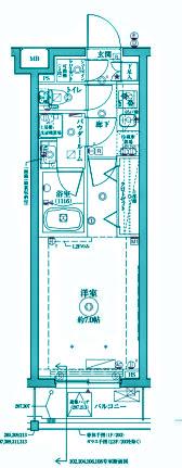 クレイシアアイズ祐天寺2(1K/3階)の間取り写真