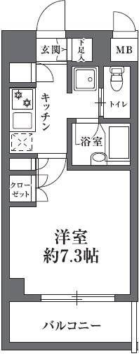 HF駒沢公園レジデンス(1K/1階)の間取り写真