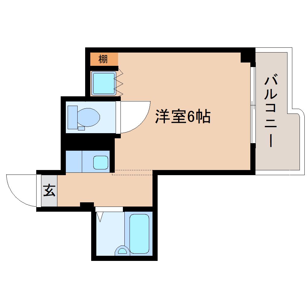 フォレスト高畑マンション(1K/5階)の間取り写真