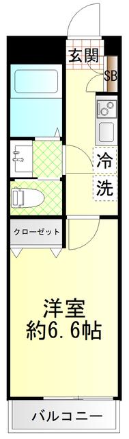 スピカハイツ弘明寺(1K/3階)の間取り写真