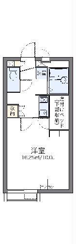 レオネクストセントラルヒルズVI(1K/2階)の間取り写真