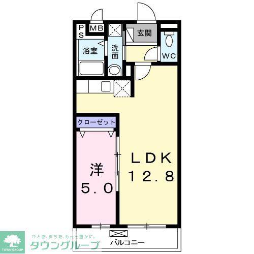 セレーノプラザ グラン(1LDK/2階)の間取り写真