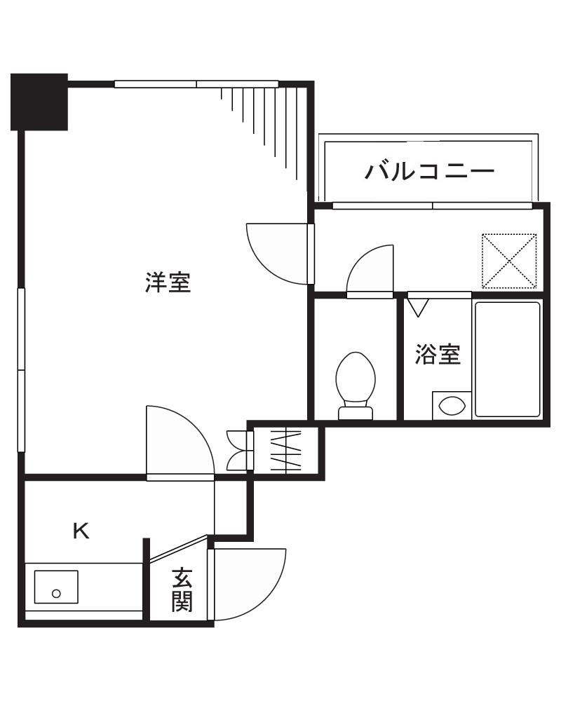 セシーズイシイ10(1K/4階)の間取り写真