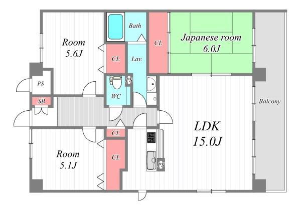 リッツプラザ城東(3LDK/11階)の間取り写真