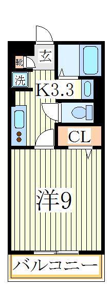 ルーチェ(1K/3階)の間取り写真