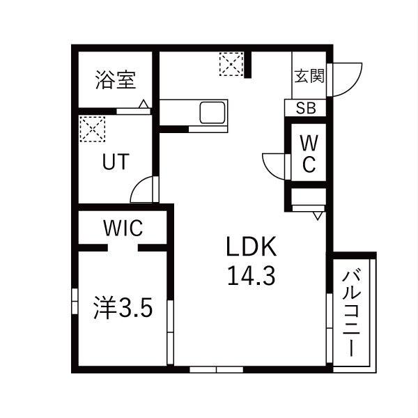 TOYODA FIKA(1LDK/1階)の間取り写真