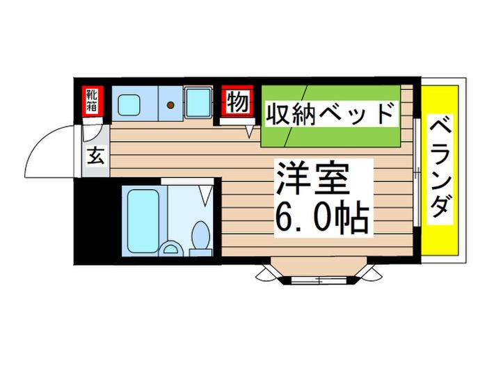 リトルロック(ワンルーム/4階)の間取り写真