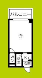 サンライズハイツ2(1K/5階)の間取り写真