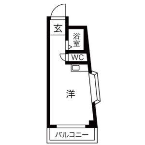 有馬パレス野崎(1K/3階)の間取り写真