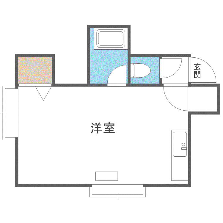 第21森宅建マンション(ワンルーム/2階)の間取り写真