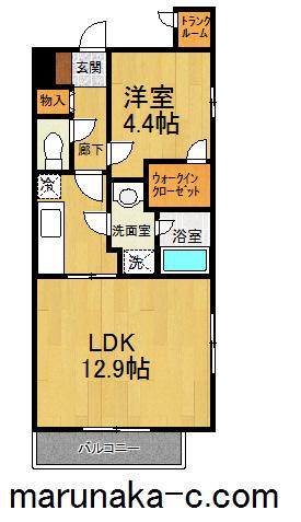 POCKET(1LDK/3階)の間取り写真
