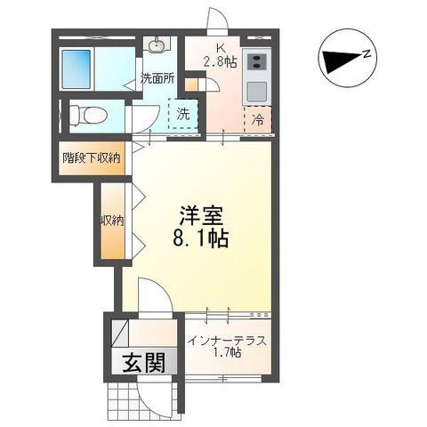 ESPERANZA秦野(1K/1階)の間取り写真