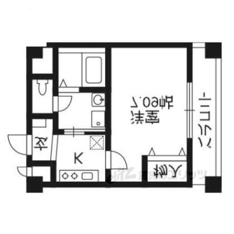NEXTSTAGE烏丸御池(1K/4階)の間取り写真