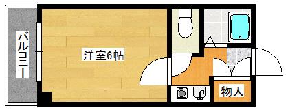 三福マンション(1K/4階)の間取り写真