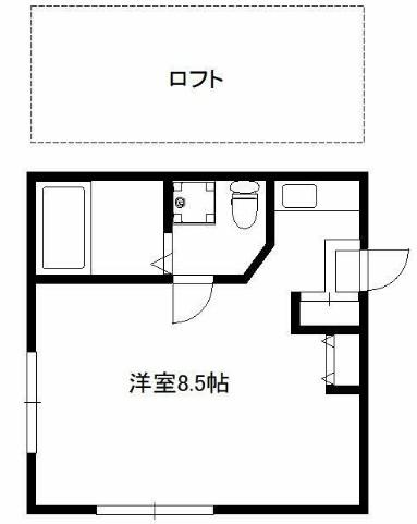 シティフラット南台(ワンルーム/2階)の間取り写真